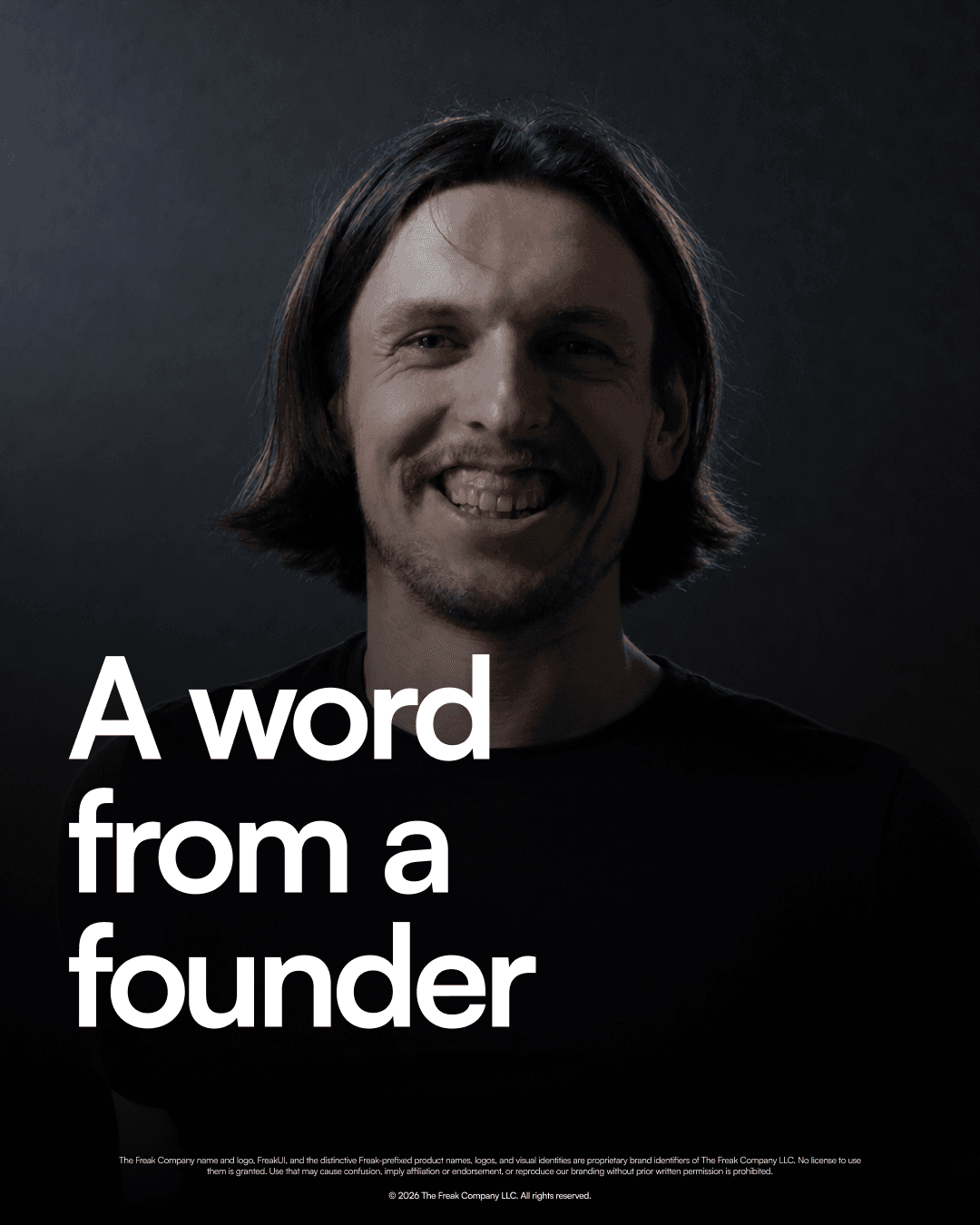 Portrait on the cover of “A Word from a Founder.”