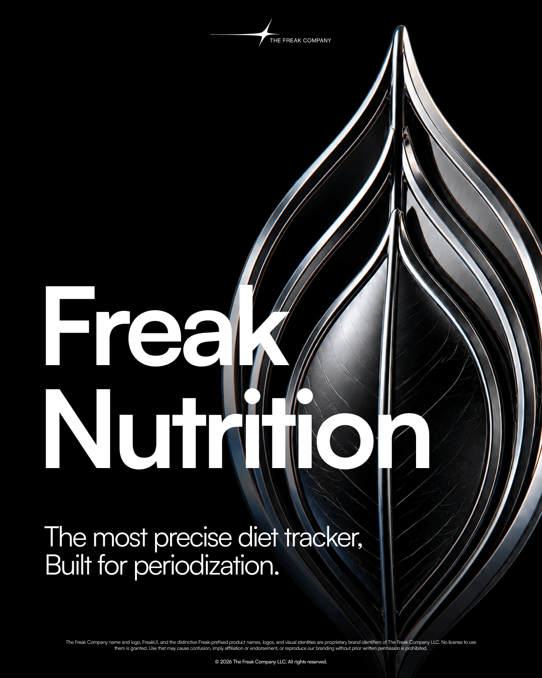 Freak Nutrition cover with a metallic leaf, introducing a diet tracker built for periodization.