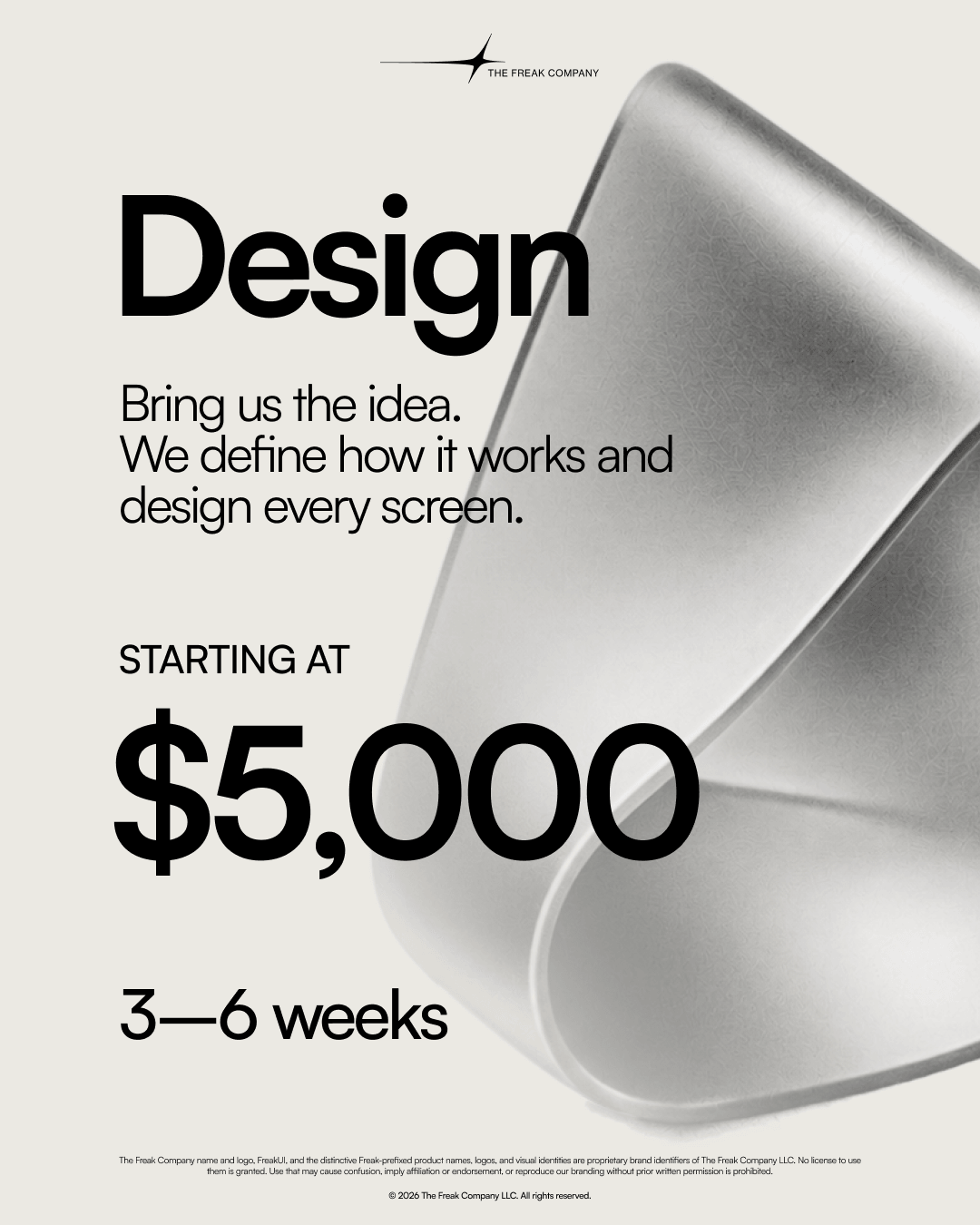 Design package card describing product definition and interface design.